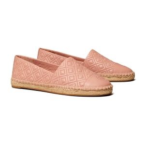 Tory Burch Quilted Flat Espadrille - Pink Moon